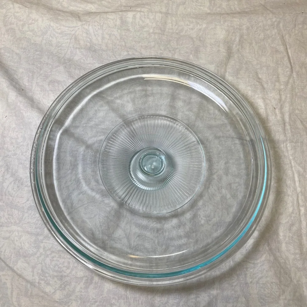 Vintage Pyrex G1C Starburst Blue Tint Clear Glass Replacement Lid 9